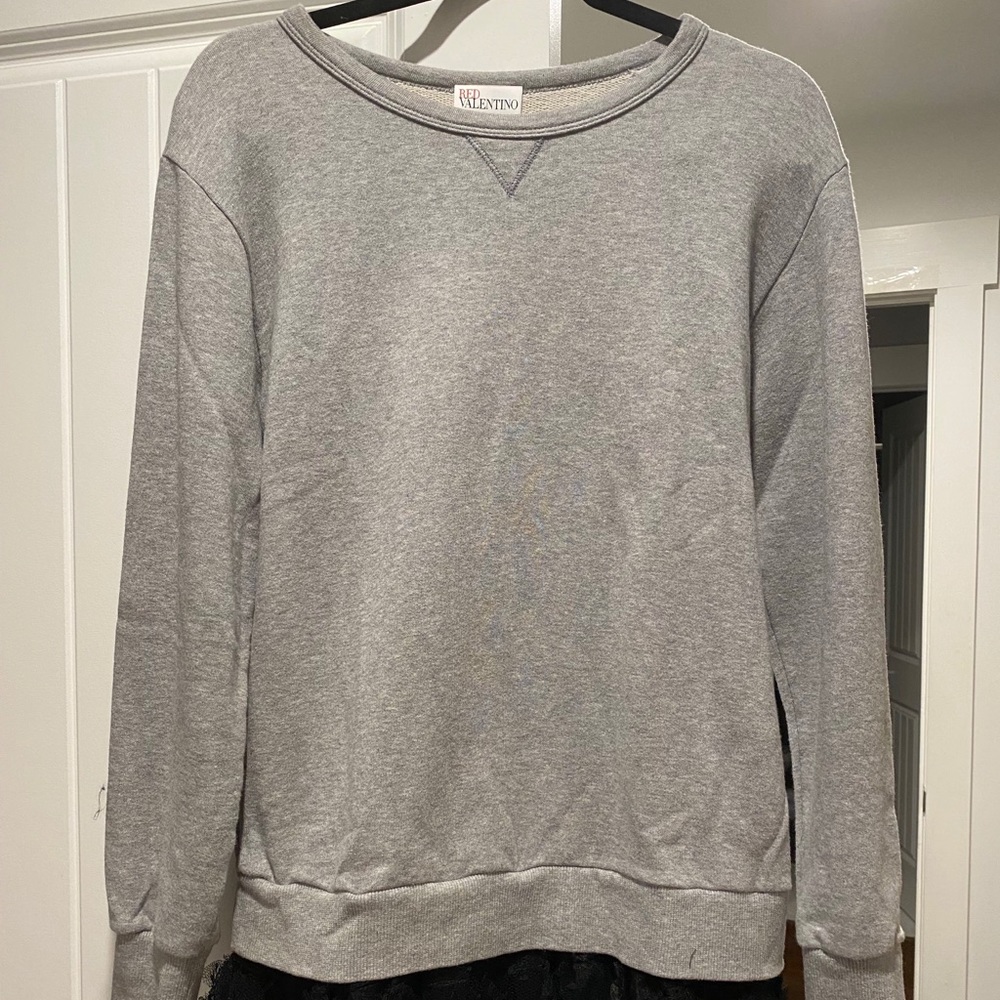 Sweater dress with tule on the bottom